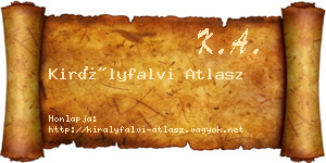 Királyfalvi Atlasz névjegykártya